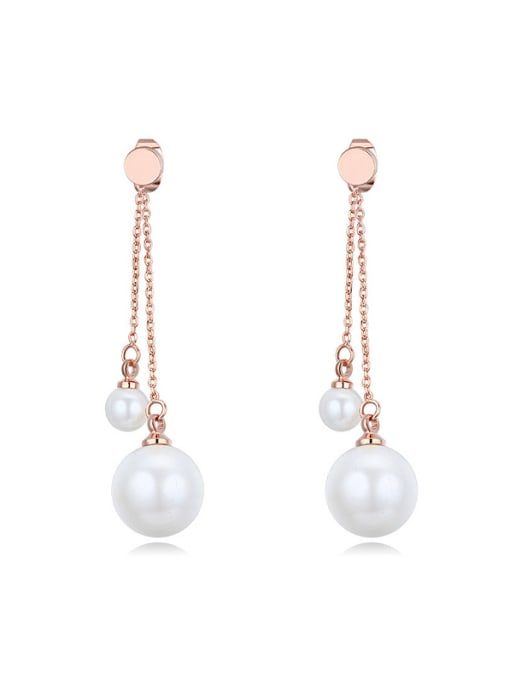 QIANZI Fashion Imitation Pearls Alloy Drop Earrings 0