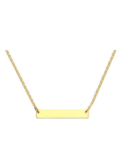 CONG Exquisite Gold Plated Geometric Shaped Titanium Necklace 0