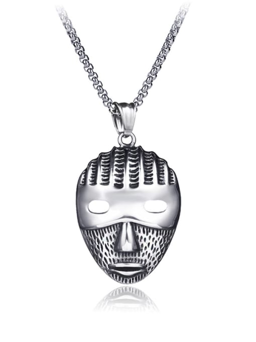 BSL Stainless Steel With Antique Silver Plated Personality  Pharaoh mask  Necklaces 0