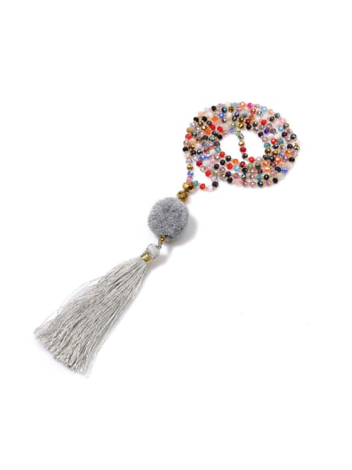 HN1704-C Creative Western Style Lovely Tassel Necklace