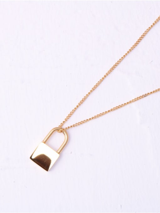 GROSE Titanium With Gold Plated Simplistic Locket Necklaces 3