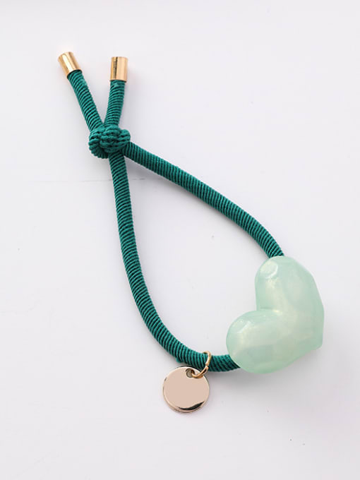 D Green Candy color heart-shaped hair rope