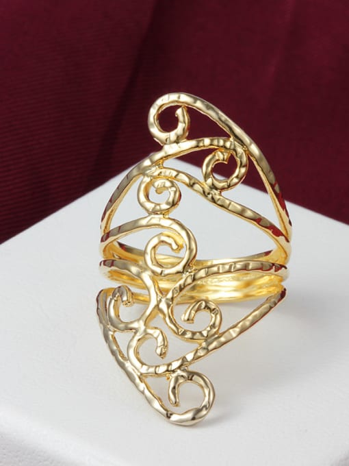 SANTIAGO Personality 18K Gold Plated Tree Vine Shaped Ring 1