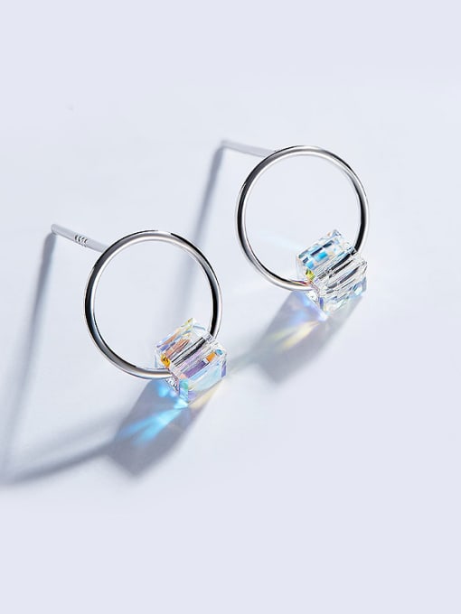 CEIDAI S925 Silver Round Shaped hoop earring