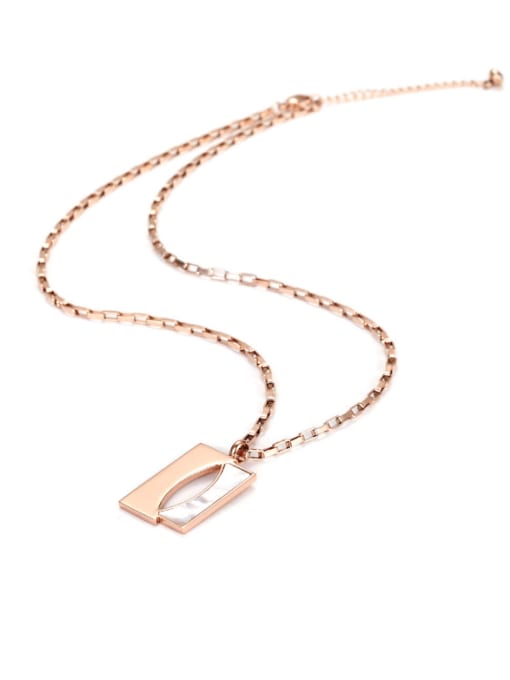 Rose Gold Stainless Steel Rose Gold Shell Necklace