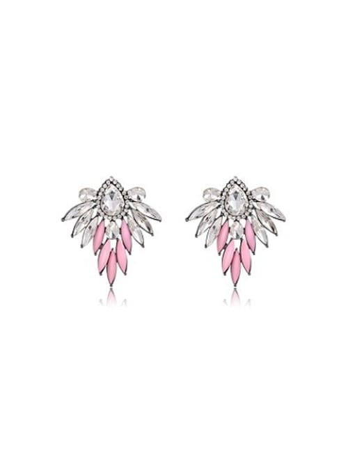 Ronaldo Elegant Pink Wings Shaped Acrylic Drop Earrings 0