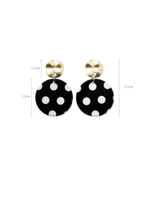 Girlhood Alloy With Imitation Gold Plated Fashion Round Chandelier Earrings 3