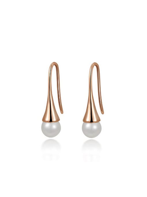 Ronaldo Elegant Geometric Shaped Artificial Pearl Earrings 0