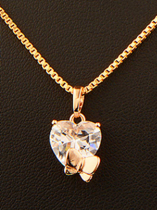 Days Lone Fashion Butterfly Heart Zircon Two Pieces Jewelry Set 1