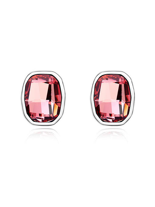 QIANZI Simple Clear austrian Crystal Alloy Stud Earrings 0