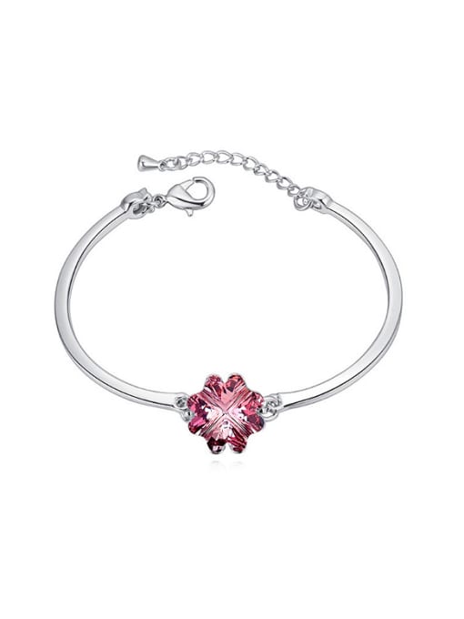 QIANZI Simple Flowery austrian Crystal Alloy Bracelet 2