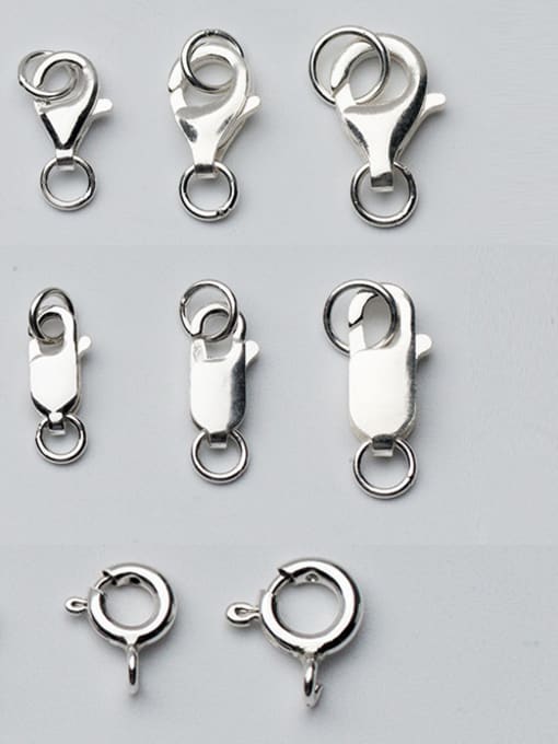 FAN 925 Sterling Silver With Platinum Plated Classic Clasps 1