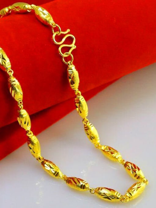 Golden Exquisite Gold Plated Geometric Shaped Necklace