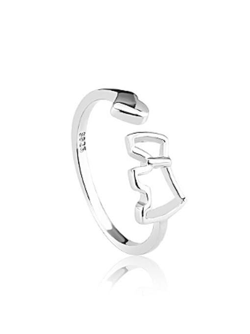 OUXI Simple Heart shape Animal Opening Ring