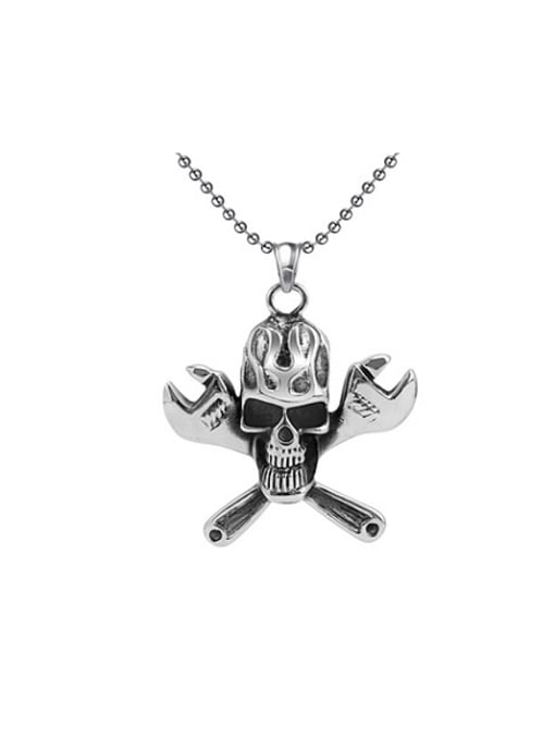 RANSSI Skull Spanners Necklace 0
