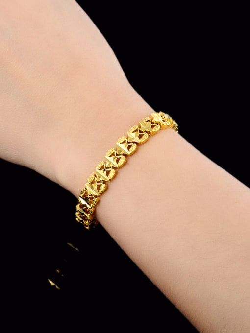Yi Heng Da Women Creative Star Design Gold Plated Copper Bracelet 1