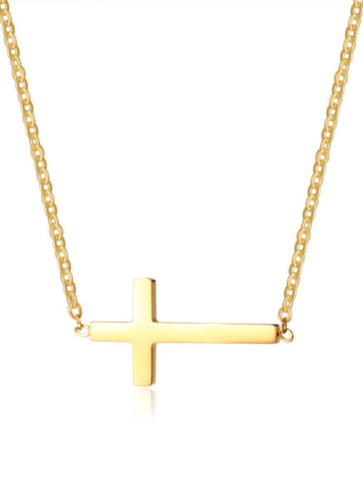 Golden Cross Stainless Steel With Classic cross Necklaces