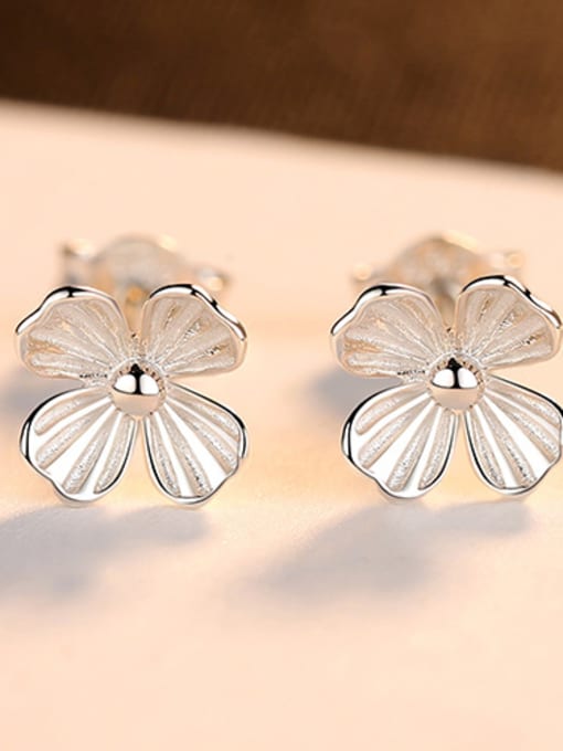 Silver Sterling Silver Mini flower studs earring