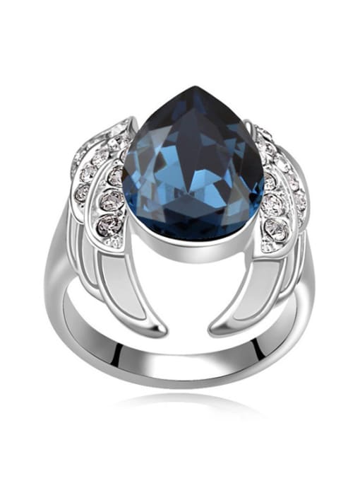 QIANZI Fashion Water Drop austrian Crystals Alloy Ring 1