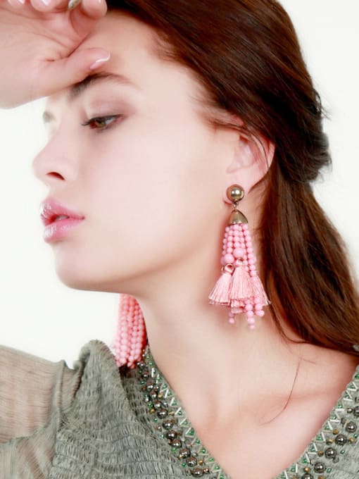 KM Fashion Noble Western Style Rhinestones Drop Earrings 1