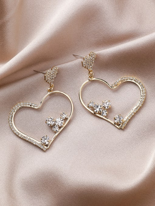 Main plan section Alloy With Imitation Gold Plated Simplistic Heart Drop Earrings