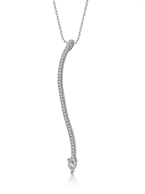 ALI Simple micro-inlaid AAA zircon snake-shaped necklace 0