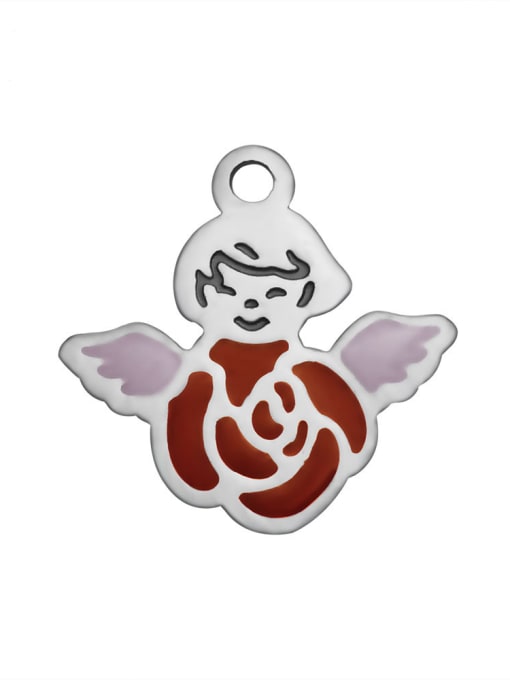 FTime Stainless Steel With Cute Angel enamel  Charms 0