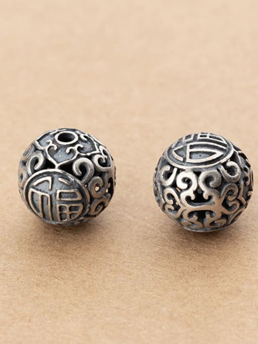FAN 925 Sterling Silver With Silver Plated Classic Ball Congratulations Beads 1