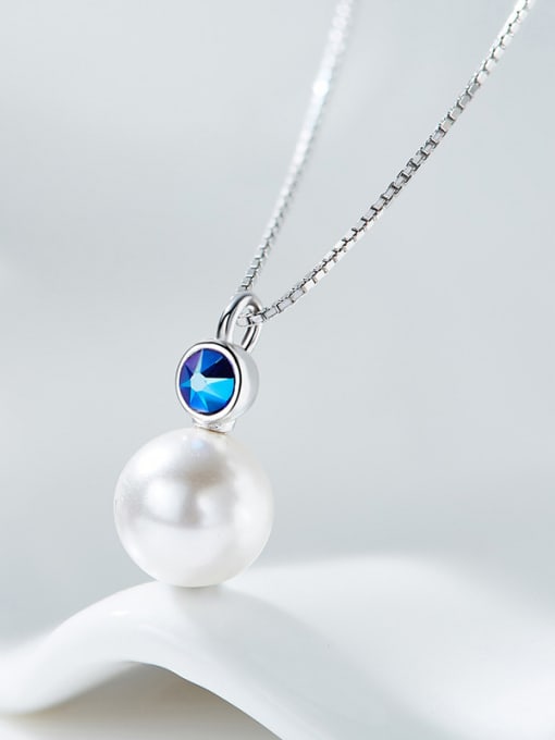 CEIDAI Vintage S925 Silver Pearl Necklace 2