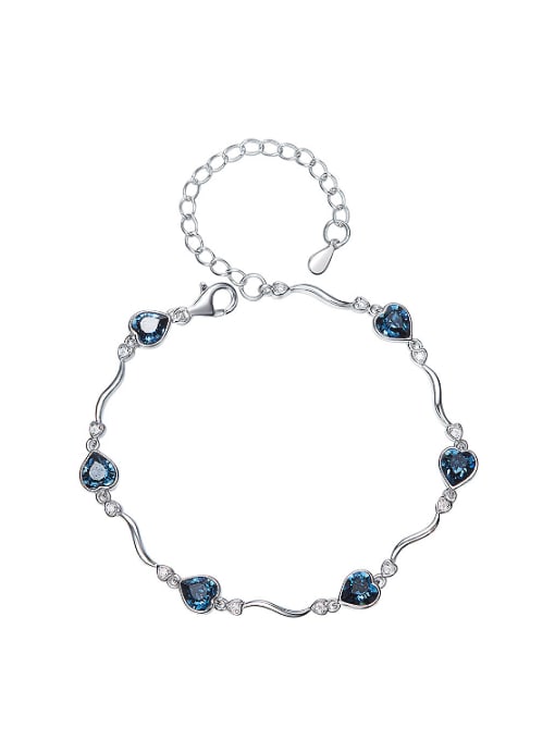 CEIDAI Simple Heart-shaped austrian Crystals Bracelet 0
