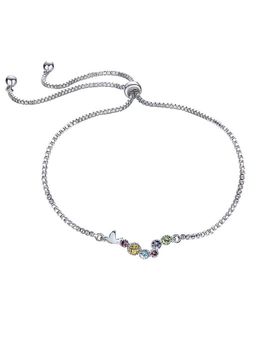 multi-color Multi-color Crystal S925 Silver Bracelet