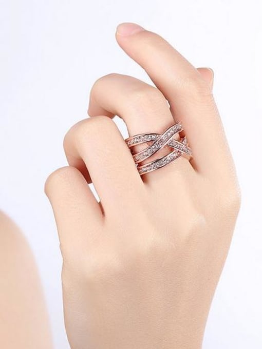 OUXI Fashion Personalized Zircon Women Ring 1