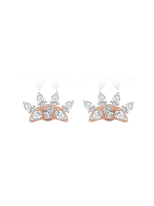 EVITA PERONI Creative Crown Zircon stud Earring 0