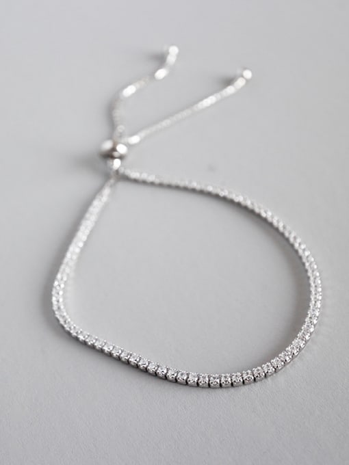DAKA Sterling Silver Rhinestone regulating bead chain