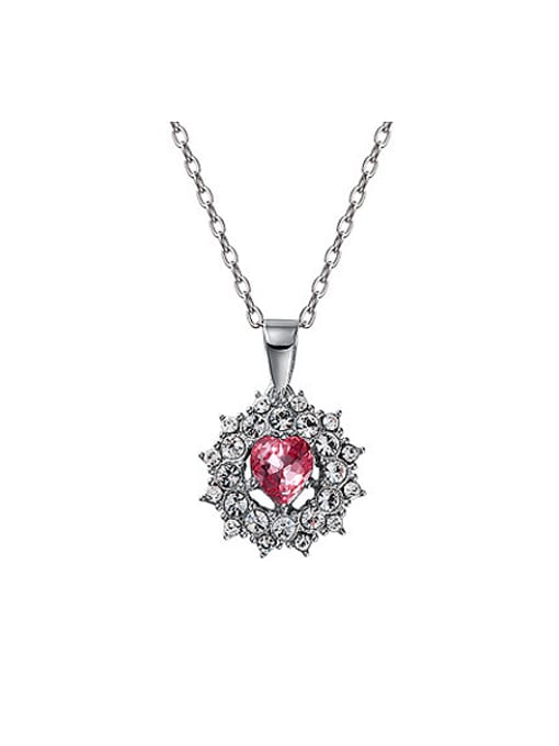 CEIDAI S925 Silver Flower-shaped Necklace 0