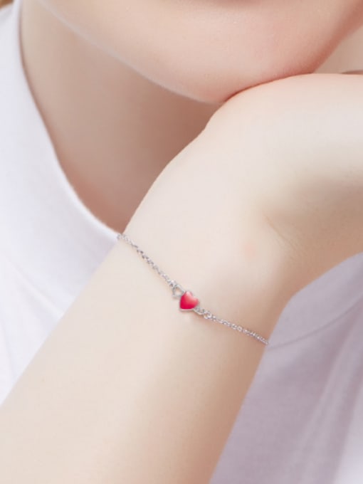 CEIDAI Simple Red Heart shape Bracelet 1