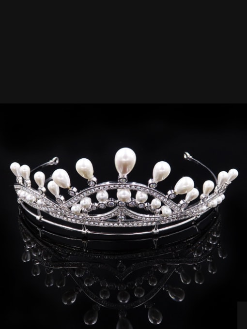 Cong Love Artificial Pearls Noble Micro Pave Zircons Hair Accessories 0