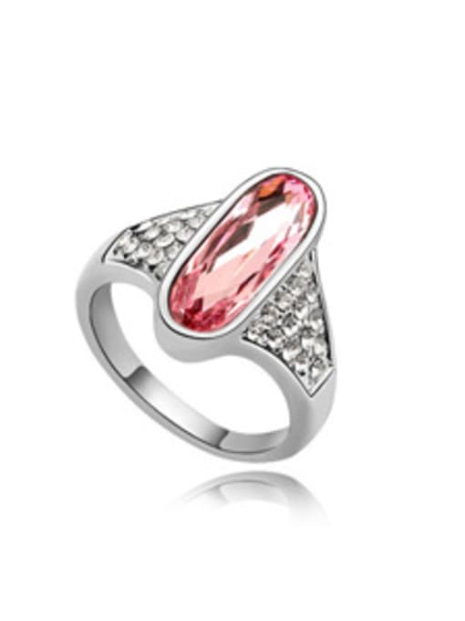 QIANZI Fashion Oval austrian Crystal Alloy Ring 2