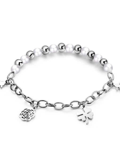 992 Steel Stainless Steel With Rose Gold Plated With heart star Bracelets