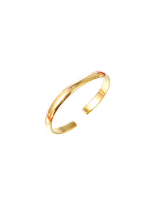 XP Copper Alloy 23K Gold Plated Simple Smooth Opening Bangle 0