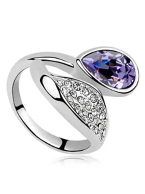 purple Fashion Shiny austrian Crystals Alloy Ring