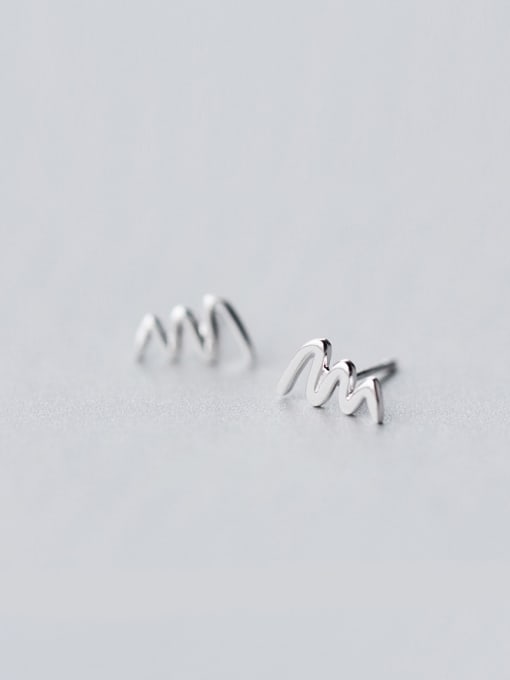 Rosh S925 Silver  Mini Wave Stud cuff earring