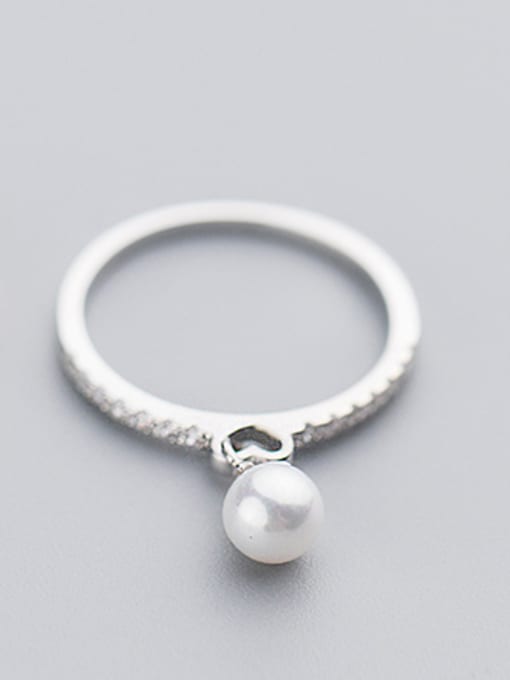 Rosh Fresh Gold Plated Shell Pearl S925 Silver Ring 1