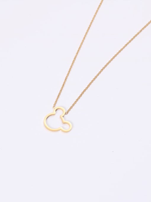 GROSE Titanium With Gold Plated Simplistic Mickey Mouse  Necklaces 0