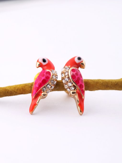KM Alloy Gold Plated Small Lovely Bird stud Earring 3