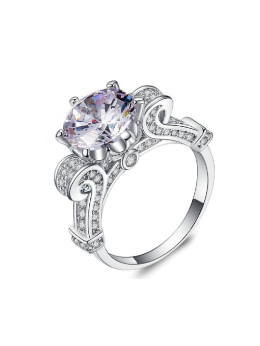 ZK AAA Zircons Luxury Engagement Ring 0