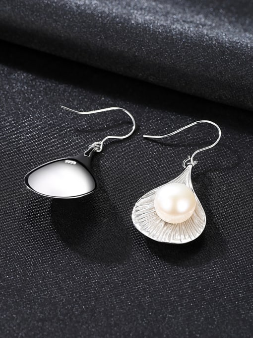 CCUI Sterling silver 9-9.5mm natural pearl 18K gold plated earrings 2