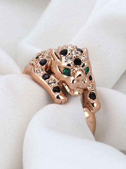 ZK Fashion Leopard Rose Gold Plated Ring 1