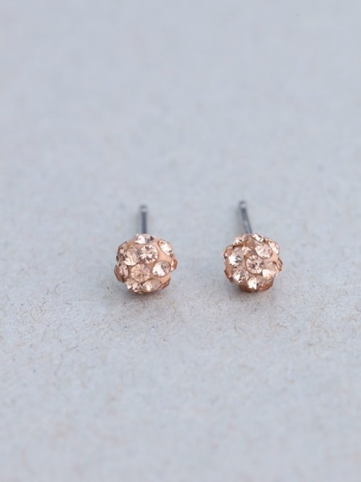 One Silver All-match Round Shaped Zircon stud Earring 0
