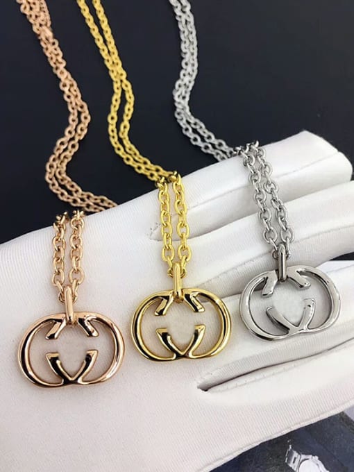 My Model Simple Style Smooth Plating Fashion Titanium Necklace 2